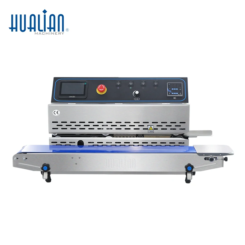 

FRP-810I Hualian Horizontal Automatic Inkjet Printing Print Code Coding Continuous Band Food Bag Heat Sealer Sealing Machine