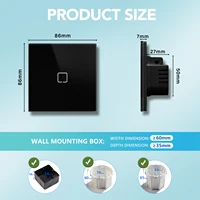 BSEED WIFI Touch Switch  1/2/3/4Gang Glass Smart Wall Light Switch Touch Screen Backlight Control Aleax Smart Life App E Series - Image 5