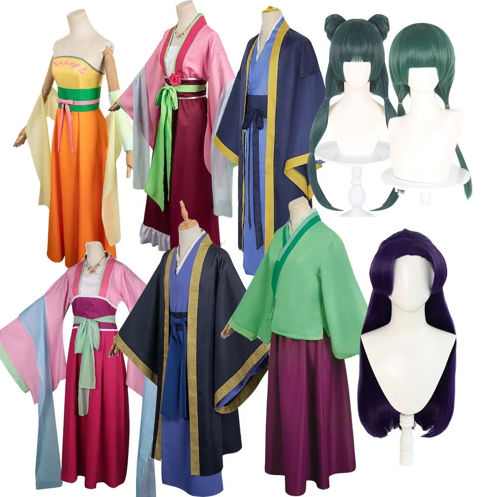 

Jinshi Cosplay Fantasy Kimono Wigs Anime Apothecary Diaries Costume Disguise Adult Men Roleplay Fantasia Outfits Male Halloween