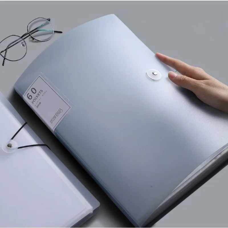 60 Pocket A4 Folder, Suitable for A4 Sized Documents and Paper PP Material High Transparency and Waterproof Convenience