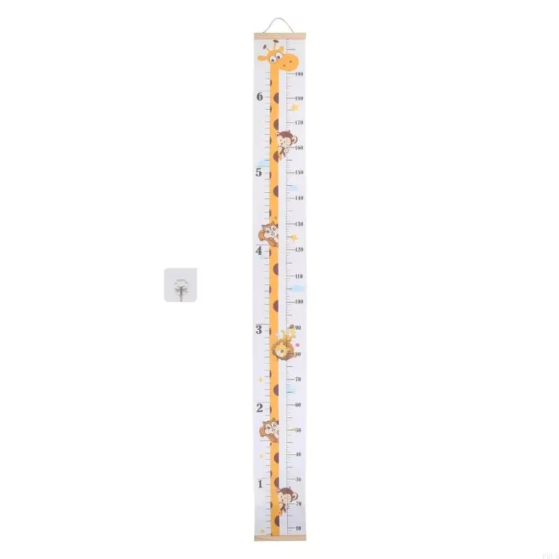 P0UA Wall Hangings Baby Growth Chart Baby Height Measuring Ruler Removable