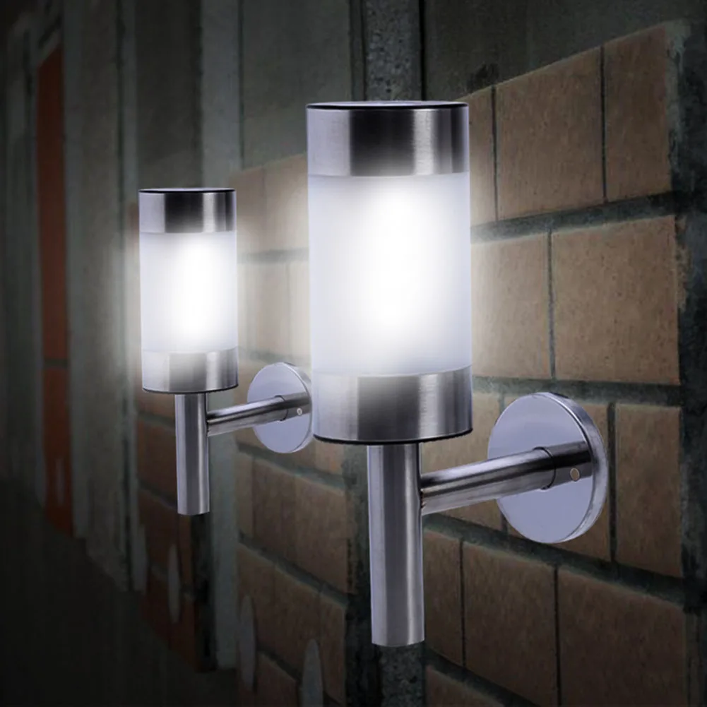 Solar Powered Outdoor Garden Lamps White LED Light