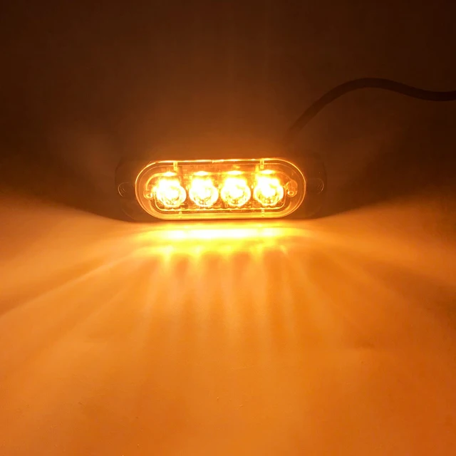 4x6 LED Car Emergency Strobe Tag Light 4 in 1 Surface Mount Grill Light