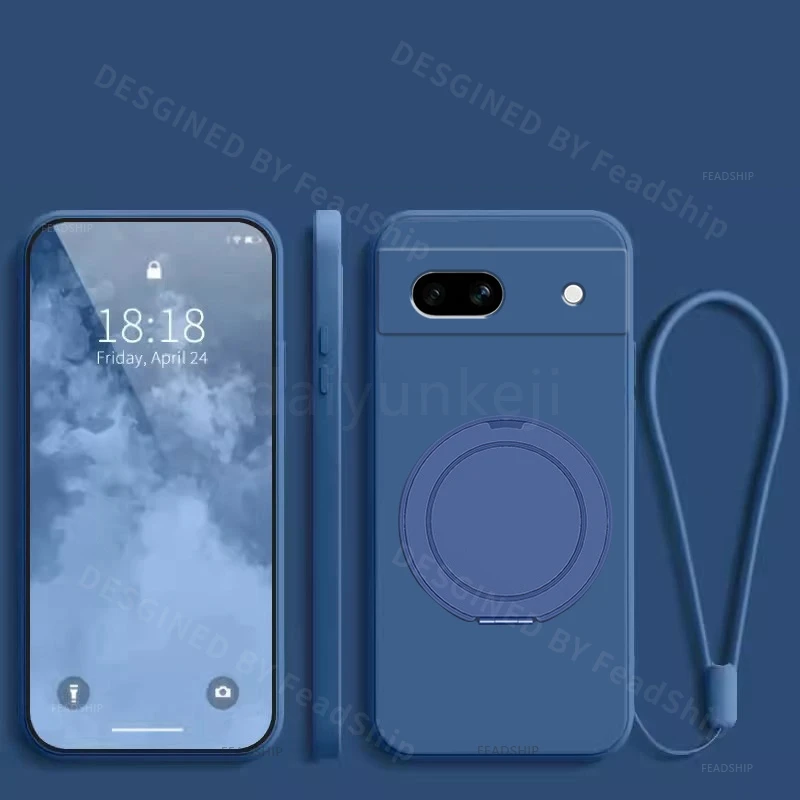 Silicone Phone Case with Magnetic Holder and Screen Protector
