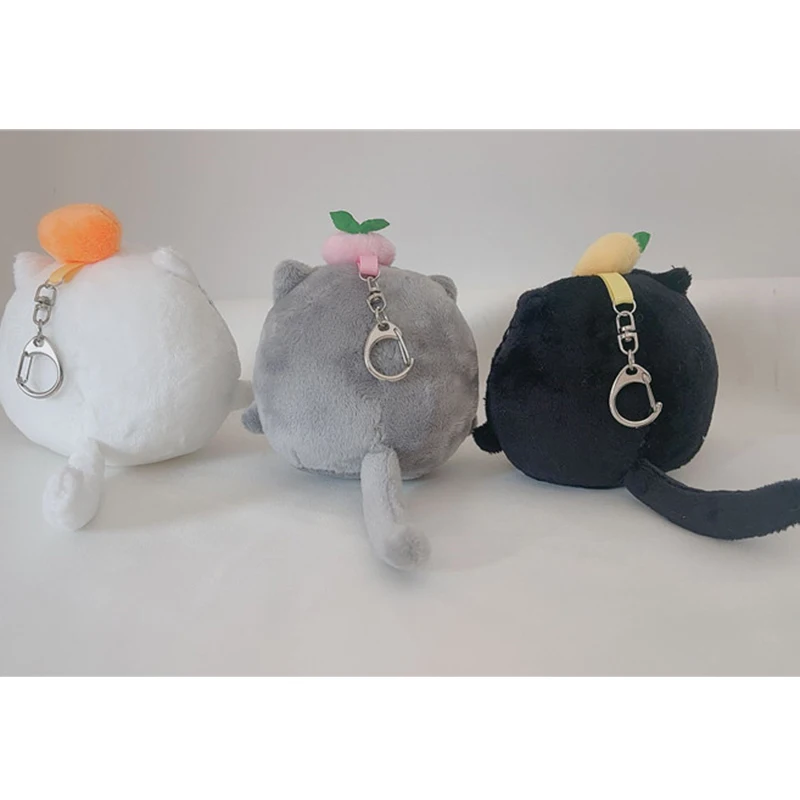 Kpop Cartoon JUN Same Plush Keyrings Q Styles FIFI Cats Keychains Key Rings Bag Pendants