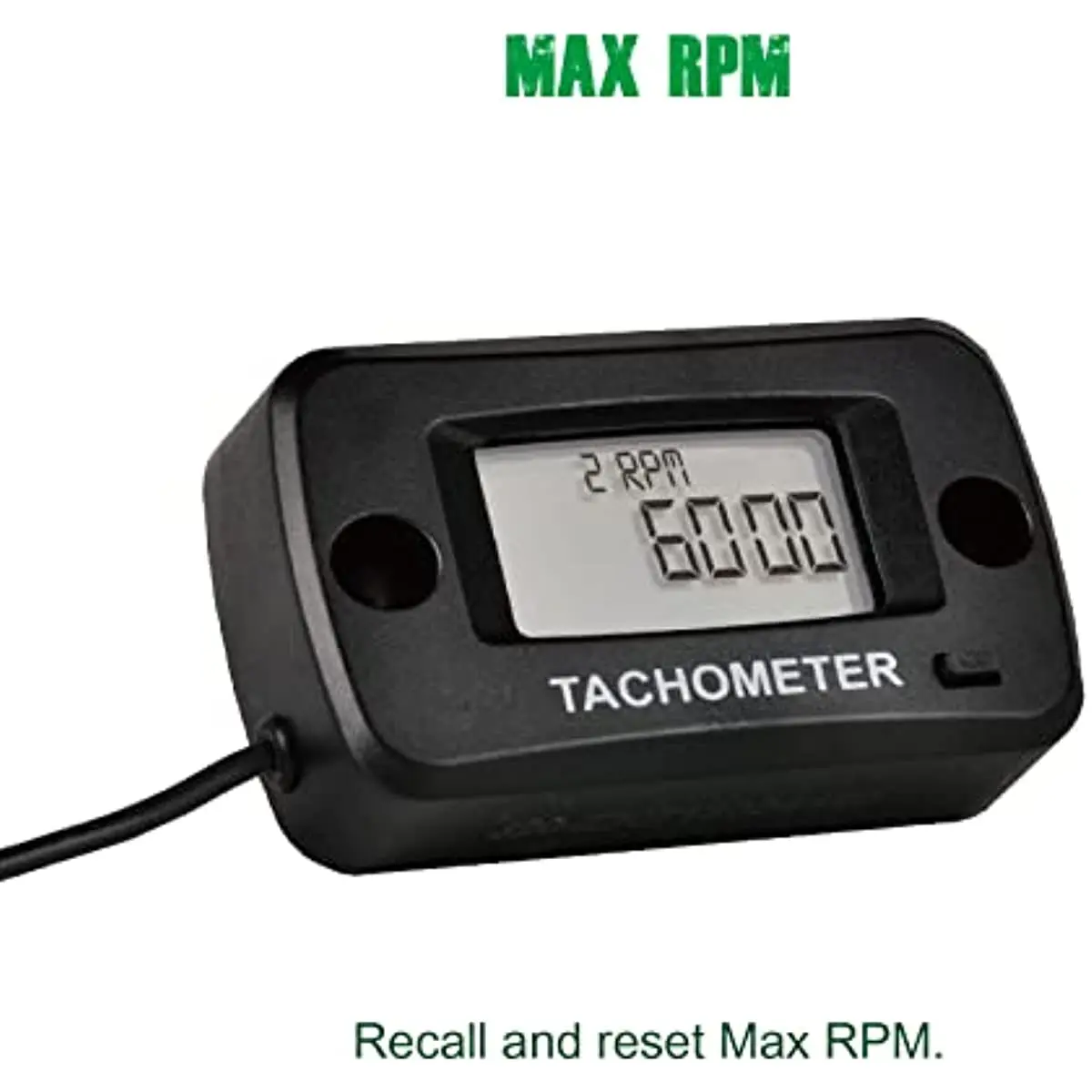 

Digital Tachometer,RPM Gauge Meter with Clip for Push Lawn Mower Car Generator Compressor Chainsaw Snowmobile Motorcycle ATV