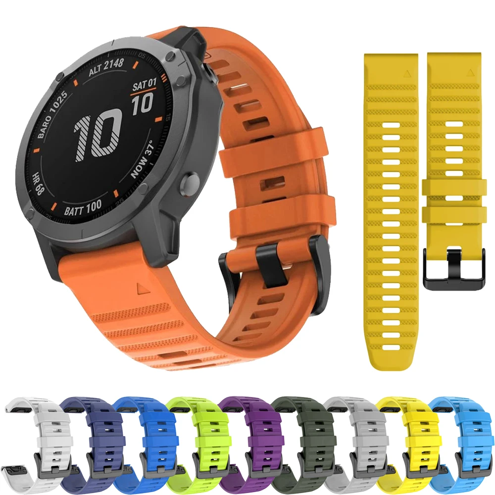 

26 22mm Silicone Watchband Straps For Garmin Fenix 7X 7 6X 6Pro Same Easyfit Wriststrap Enduro 2 5 5X Plus Smartwatch Bracelet