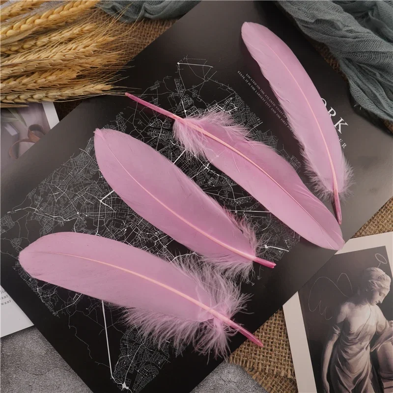 Goose Feathers 15-20cm Hard Stick Natural Handicraft Accessories Dream Catcher Feather Decoration