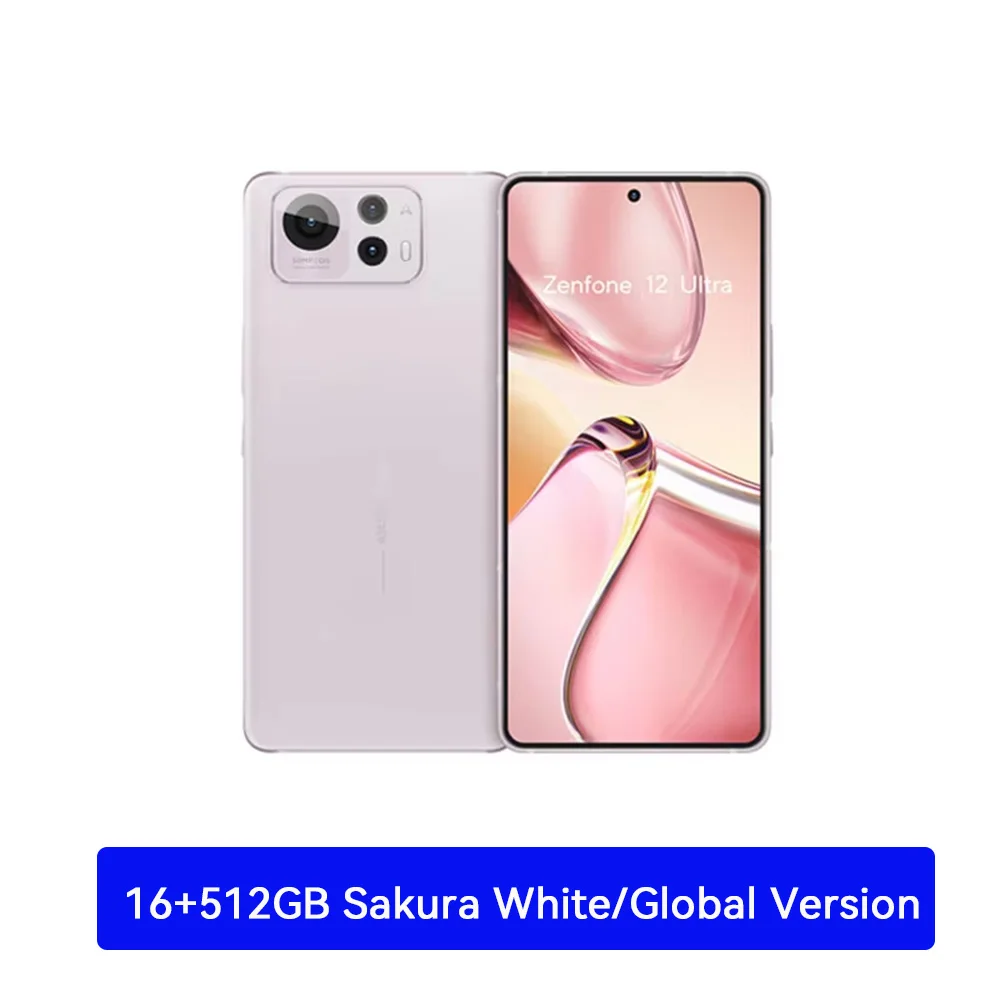ASUS Zenfone 12 Ultra（sakura white） Smartphone, Zenfone 12 Ultra