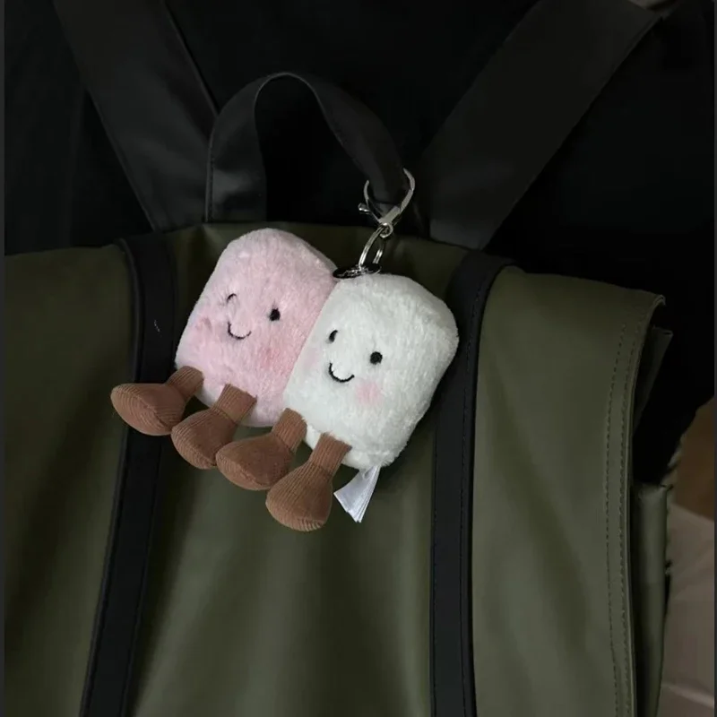 Jelly Cat Plush Cotton Candy Two Tone Key Chain Plush Keychain Bag Pendant Plush Accessories Doll Car Pendant Holiday Gifts