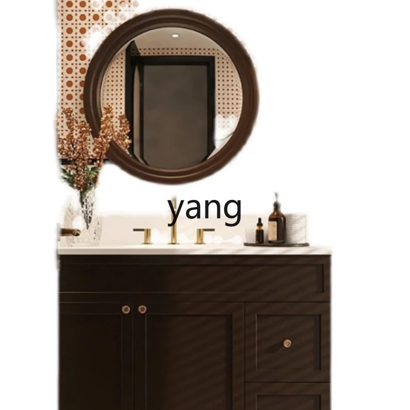 

Yjq Vintage Bathroom Cabinet Customized Bathroom Washbasin Combination Ceramic Whole Washbin Washstand