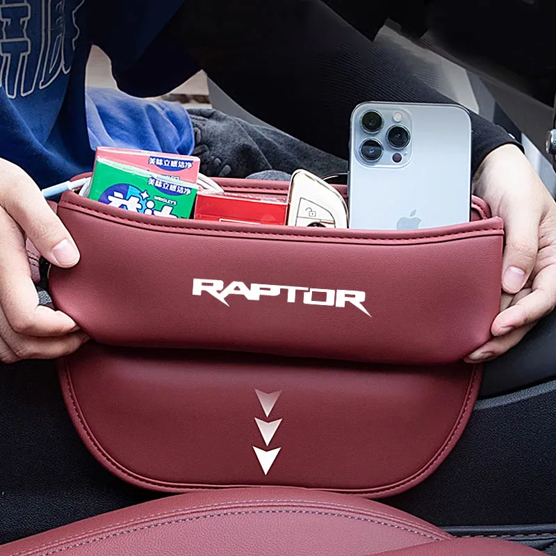 Caja de almacenamiento para hendiduras de asiento de coche, organizador para Ford Raptor SV1, F150, F250, F350, Mustang, Mondeo 5, Kuga, RANGER,
