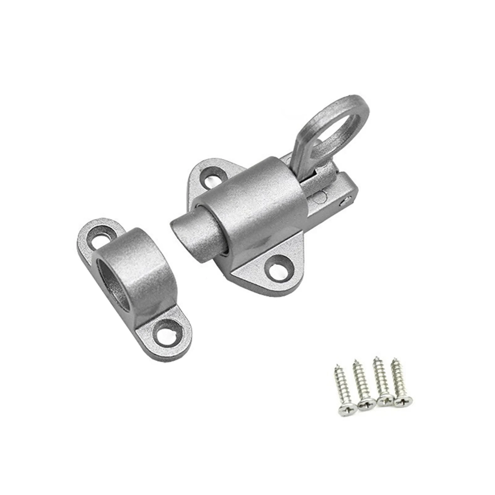 1pcs Self-Closing Spring Loaded Window Door Bolt Gate Security Pull Ring Spring Bounce Door Bolt 1pcs Self-Closing Loaded