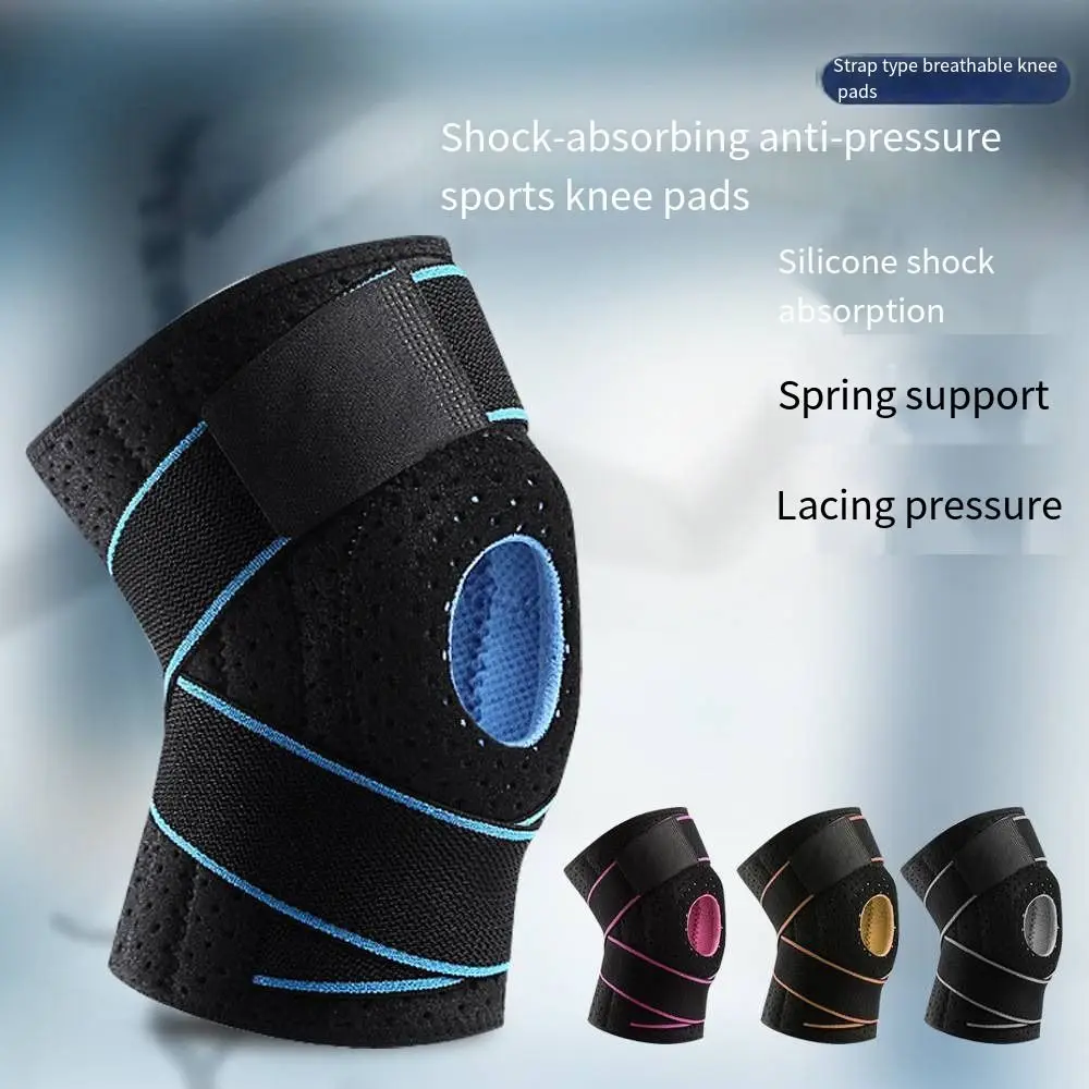 

Knee Joint Tendon Injury Prevent Ligament Strain Climbing Knee Brace Sports Knee Guard Suitable For Basketball Strap Knee Pads