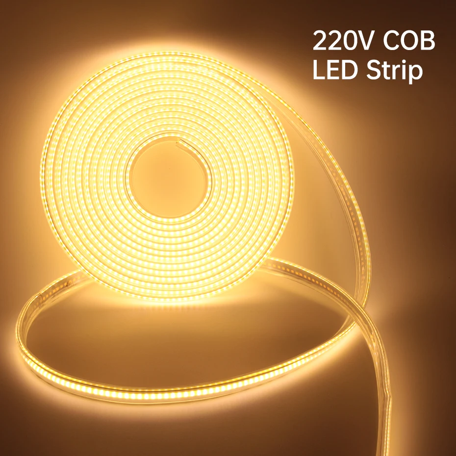 AC220V COB LED Strip Light 288LEDs/m IP65 Waterproof with ON/OFF S127318fab7ec4f37bfffbc070d4d2bd9u