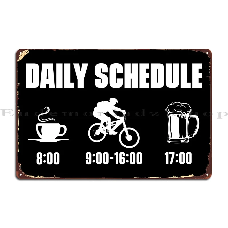 

Mountain Bike Mtb Metal Plaque Wall Mural Designing Rusty Classic Wall Plaque Tin Sign Poster
