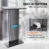 VEVOR 47" Acrylic Podium Stand Floor-Standing Clear Pulpits Acrylic Desktop Lecterns W/ Storage Shelf  for Church Office School 6