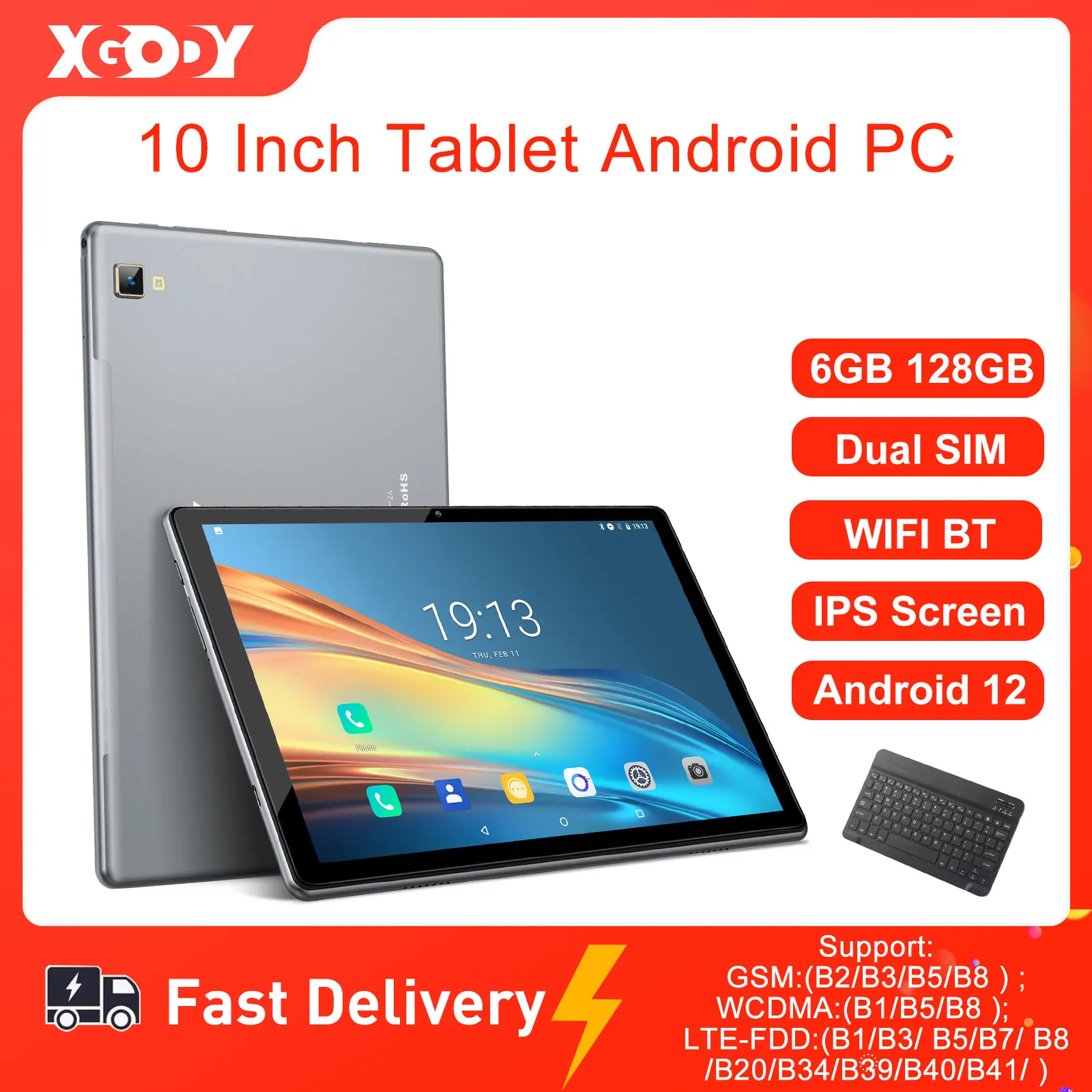 Tablette Tactile 10 -DUODUOGO P6 4Go RAM +64Go ROM -4G dual SIM