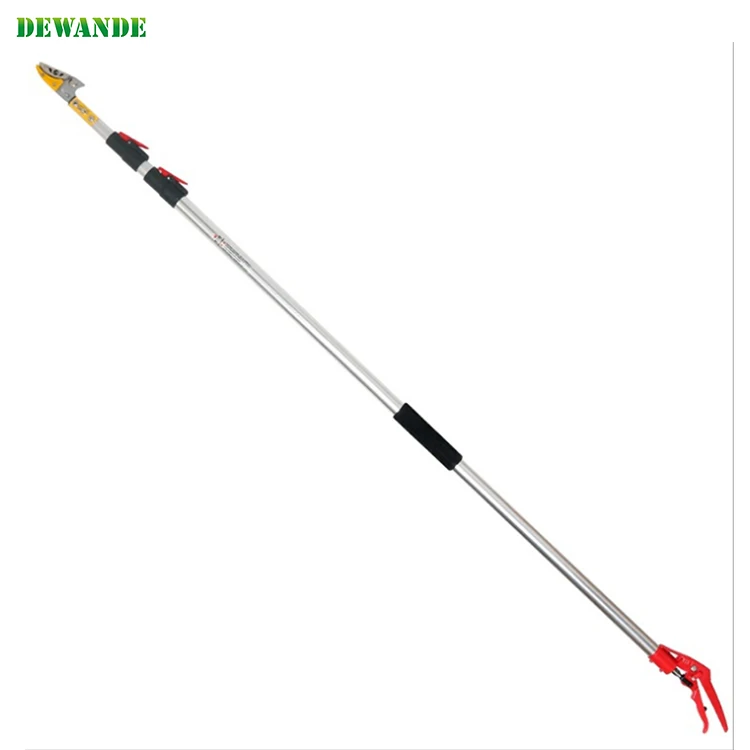 Industrial Grade Telescopic Garden Scissors Tall Tree Pruner Long Reach Fruit Picking Cutter Steel Aluminum Handle Tree Shears