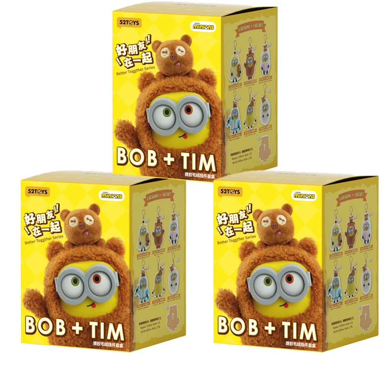 Genuine 52TOYS Bob＋Tim Better Together Series vinyl plush Blind