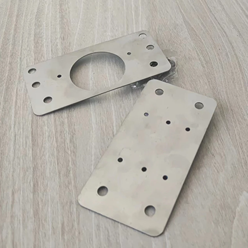 A Set of Stainless Steel Cabinet Door Hinge Repair Piece Fixed Cabinet Door Damage Repair Reinforcement Mounting Plate Screw 2P