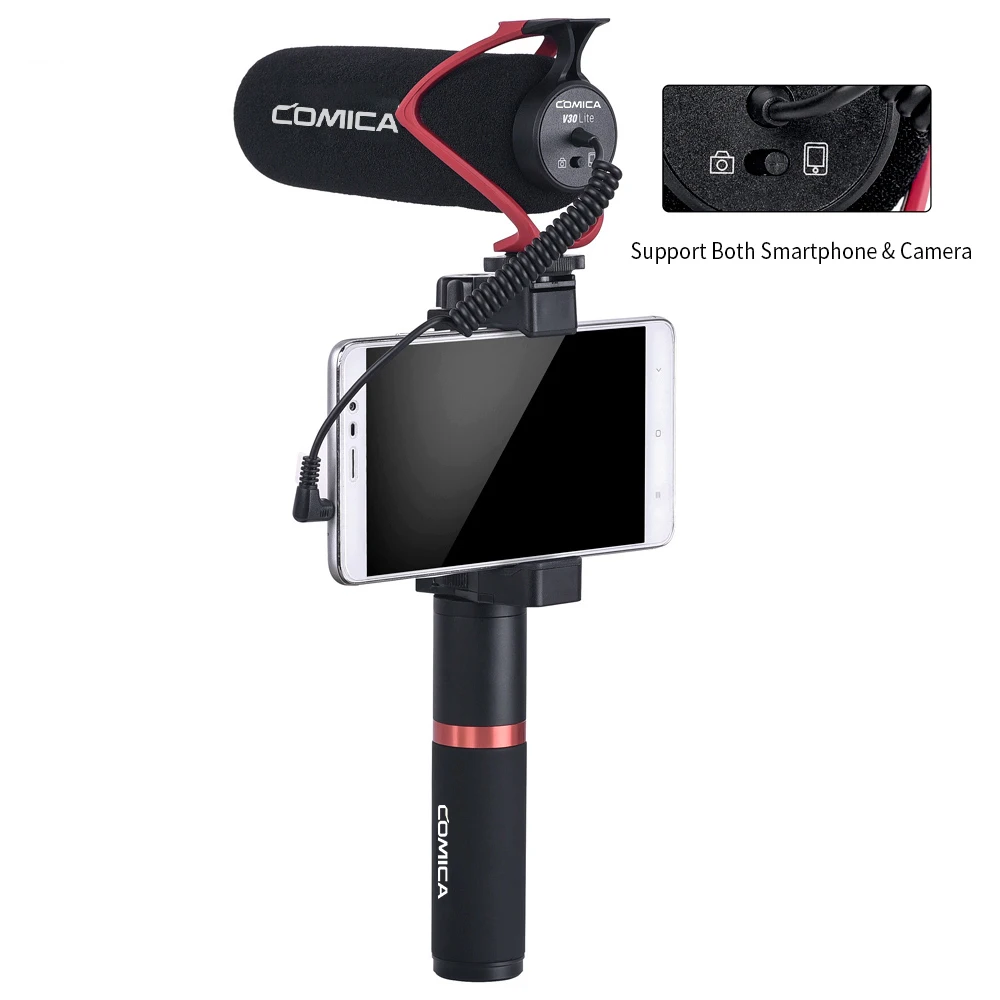 Microfono shotgun supercardioide Comica CVM-V30 LITE per videocamera, microfono a condensatore professionale per registrazione video e vlogging con supporto antiurto - immagine 4