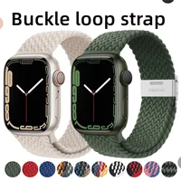 Bracelet tressé Solo Loop pour Apple Watch Ultra 2, 49mm, 45mm, 44mm, 40mm, 41mm, 42mm, 46mm, série 7, 3, SE, 8, 9, 10, 11 5