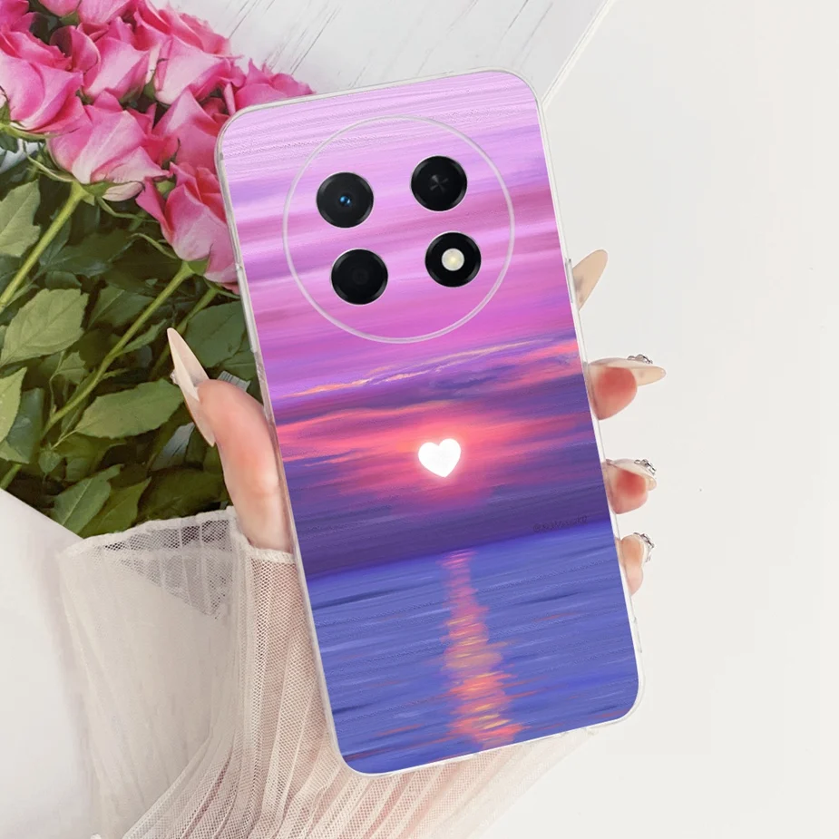 Cute Cat & Peacock Painted Soft Silicone Case - Enhanced Protective Cover