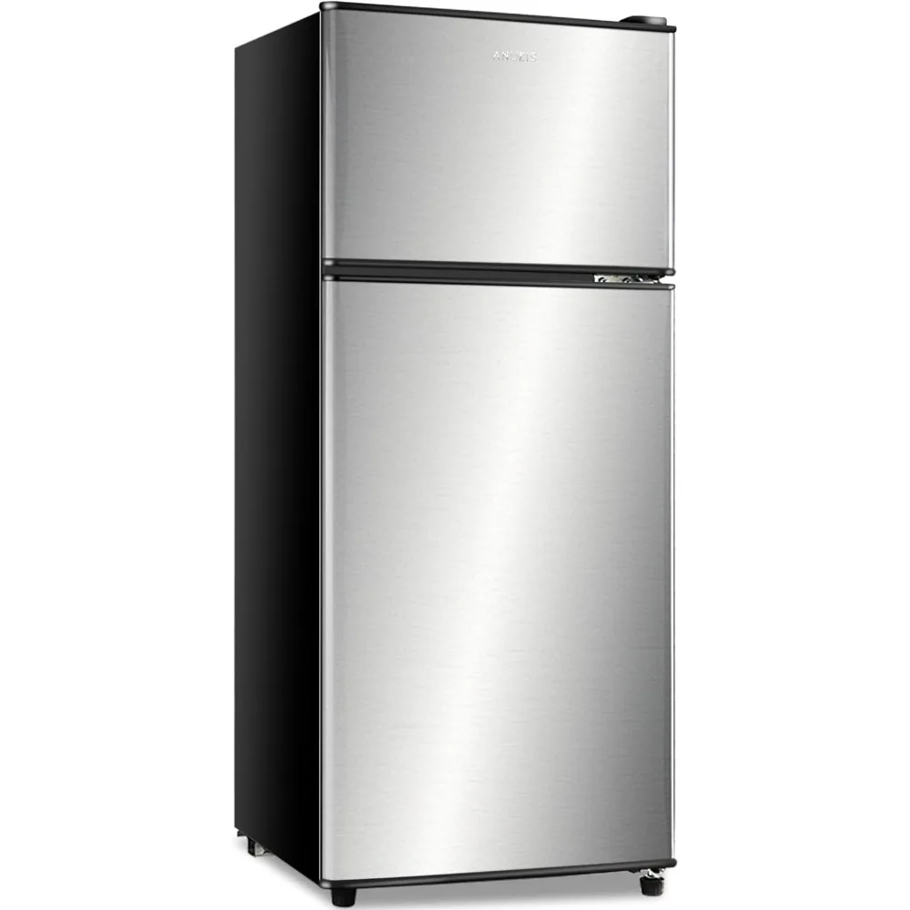 Compact Refrigerator 4.0 Cu Ft 2 Door Mini Fridge with Freezer for Apartment, Dorm, Office, Family, Basement