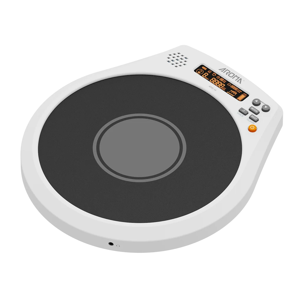 Aroma Electronic Dumb Drum Pad 8 Inch Rechargeable Multifunction Digital Electric Speed Detection Metronome Practice Drum