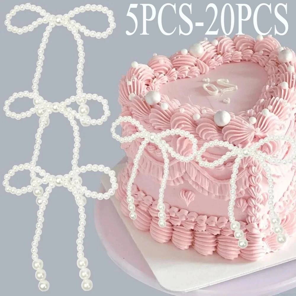 Kotkiddy Toppers De Gâteau Avec Nœud, Décoration De Gâteau Avec Nœud, Décoration D'anniversaire Coquette, Topper De Gâteau Rose Avec Nœud, Toppers De Gâteau Coquette Pour Filles, Femmes, Princesses