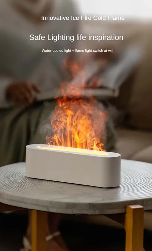 Description Picture 2 of item7 Color Upgraded Ultrasonic Aromatherapy Fire Air Essential Oil Diffusers Cool Flame Diffuser Humidifier