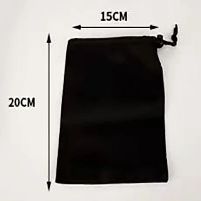 תיק פוליאסטר שחור עמיד למים ואבק עם רצועת מושבה לאוזניות, כבלי נתונים ומוצרים ספורטיביים