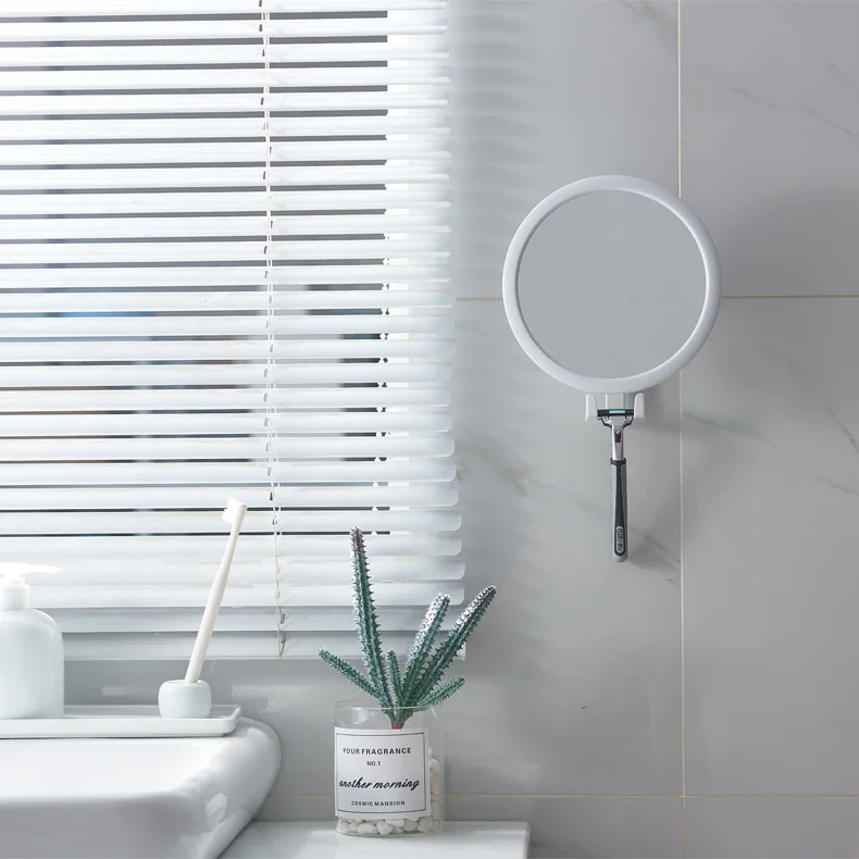 Bathroom Mirror Medium Round With Hook Storage Smart Light Makeup
