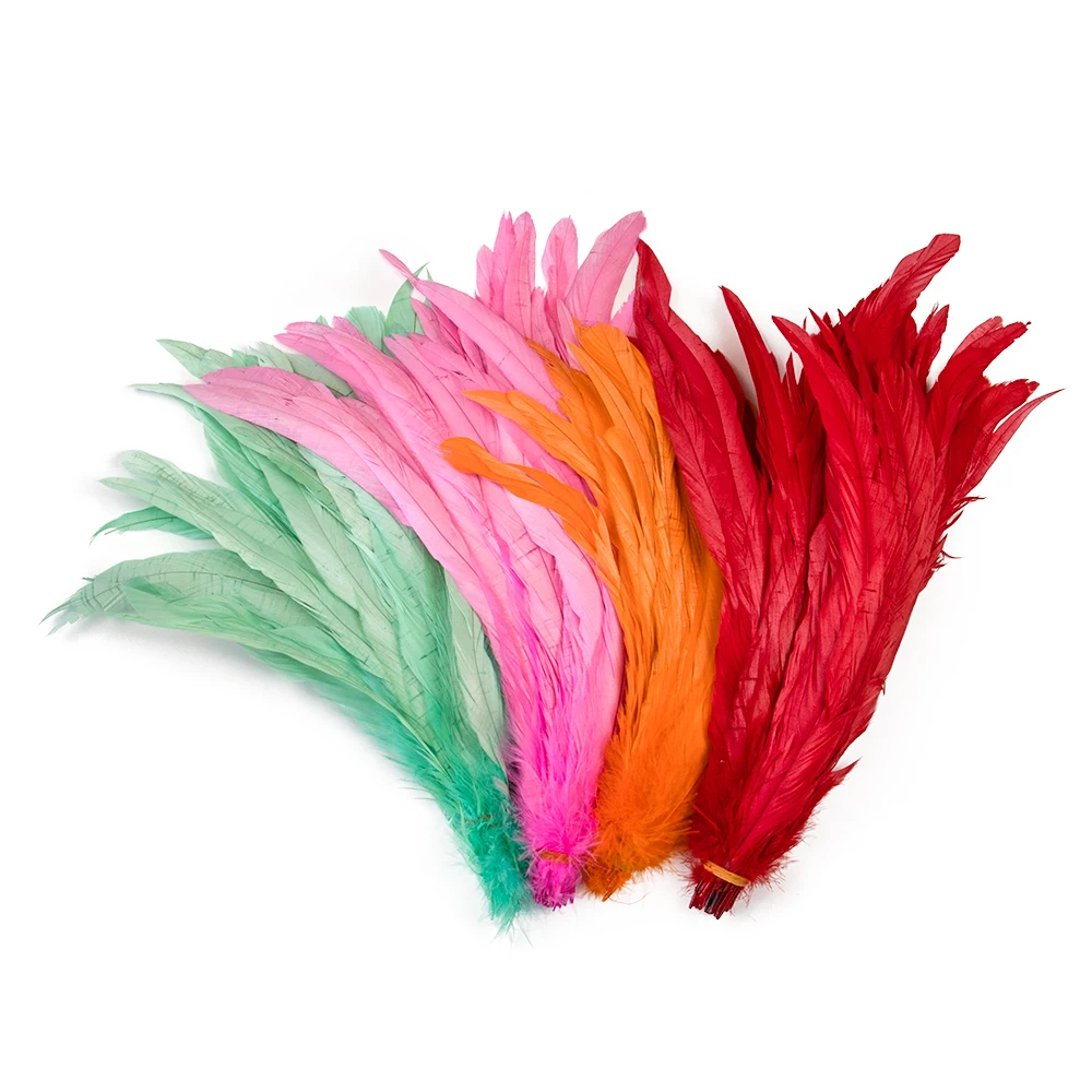 40-70Cm Rose tail Feathers Diy Celebration Carnival Silver Chicken Feathers  Party Decoration Plumas Para Vestidos plumas