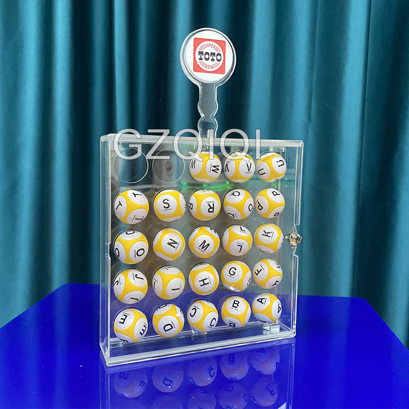 Acrylic ball box with logo bingo game set mini bingo jogo