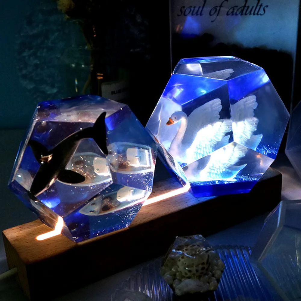 Molde de silicona de esfera facetada de dodecaedro 3D, Micro paisaje, molde de resina epoxi para manualidades DIY, decoración de Mesa del hogar