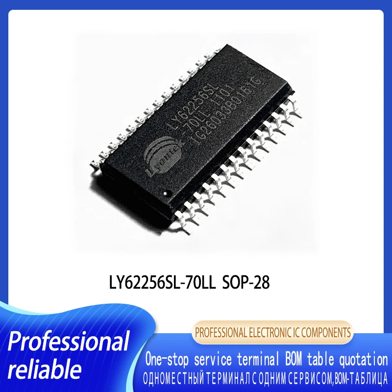 1-5PCS LY62256SL-70LL LY62256SL 70LL 62256 SOP28 new original 32K X 8 BIT LOW POWER CMOS SRAM IC NEW In stock cd4001bm soic 14 logic gates cmos quad 2 in cd4001b cmos quad 2 input nor gate brand new original