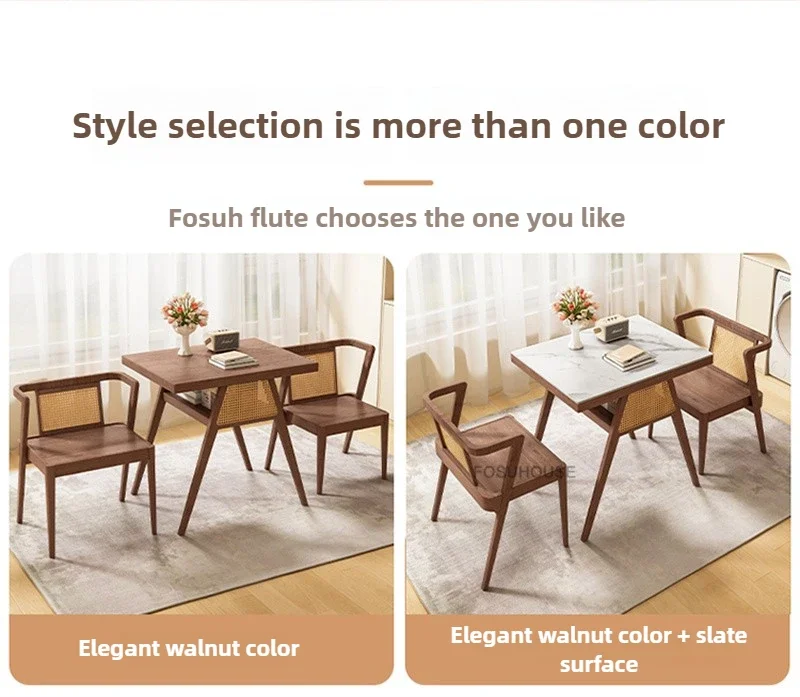 Solid Wood Garden Furniture Sets Household Balcony Patio Furniture Outdoor Set Light Luxury Backrest Chairs Outdoor Table Set