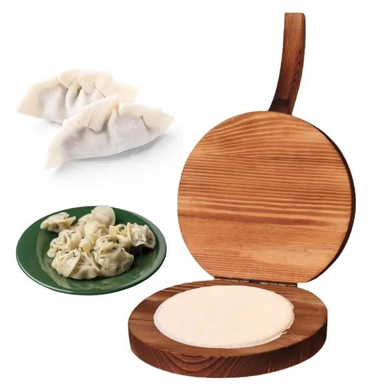 

Wood Dumpling Maker Multifunctional DIY Kit Wrapper Presser Manual Dough Wraps Pressing Tools For Tortillas Burritos Ravioli