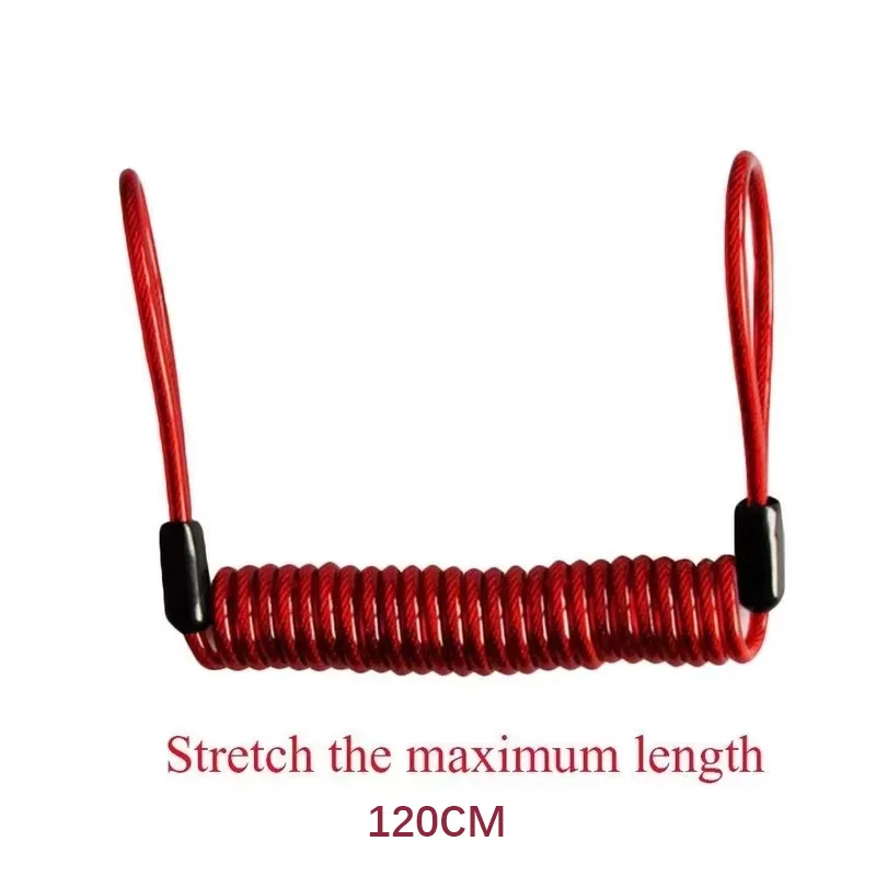 Bicycle Lock Bike Spring Cable Lock Anti-Theft Rope Alarm Disc Lock Bicycle Security Reminder Motorcycle Theft Protection 120-150cm