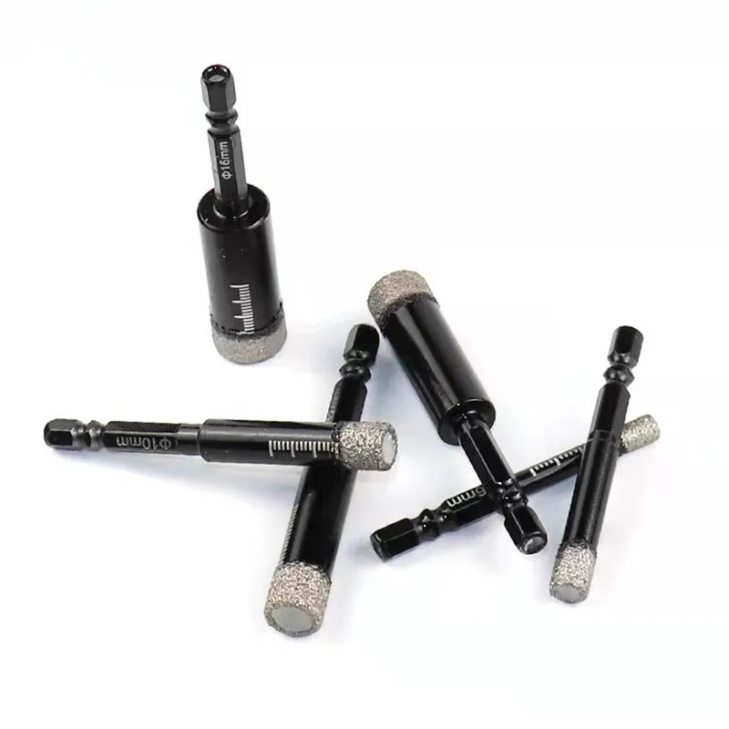 Drill Bit 5-16mm Hexagonal Shank Brazed Dry Ceramic Tile Marble Granite Vitrified Tile Hole Opener Diamond