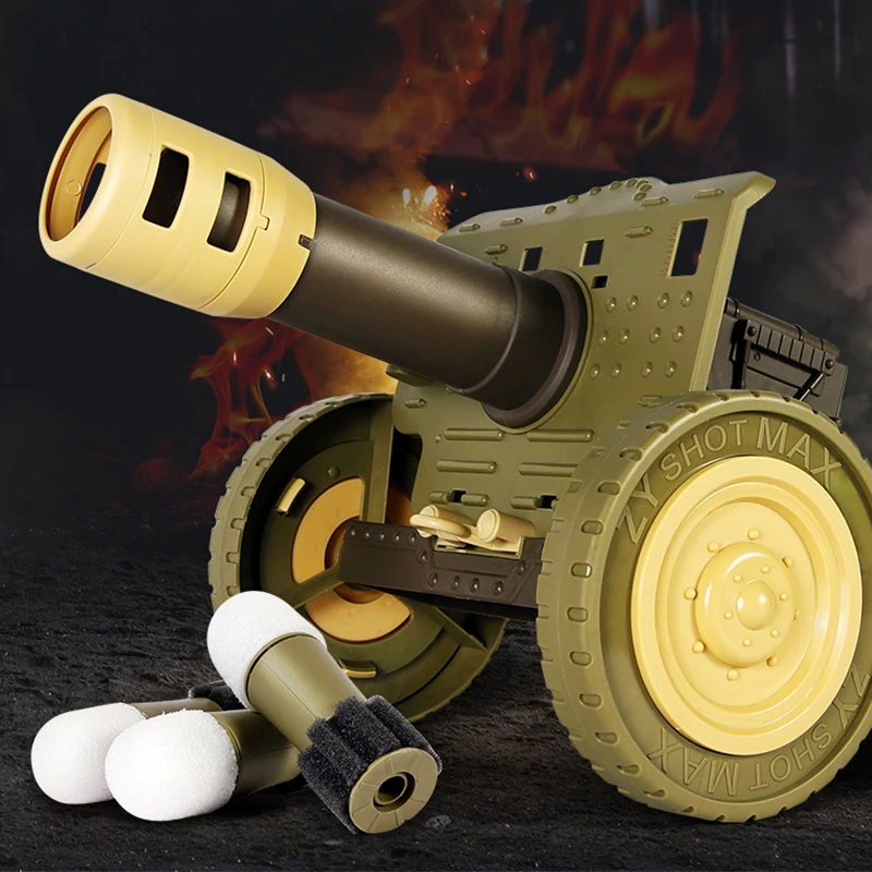 MortarToySoftBulletShootingCannonRocketLaunchMilitaryModelToysOutdoorSportToy