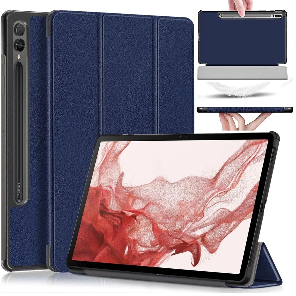 

For Samsung Galaxy Tab S9 FE Plus 12.4"SM-X610 Tablet Cover PU Leather Case For Tab S9+ 12.4 with Auto Wake Stand Flip Case