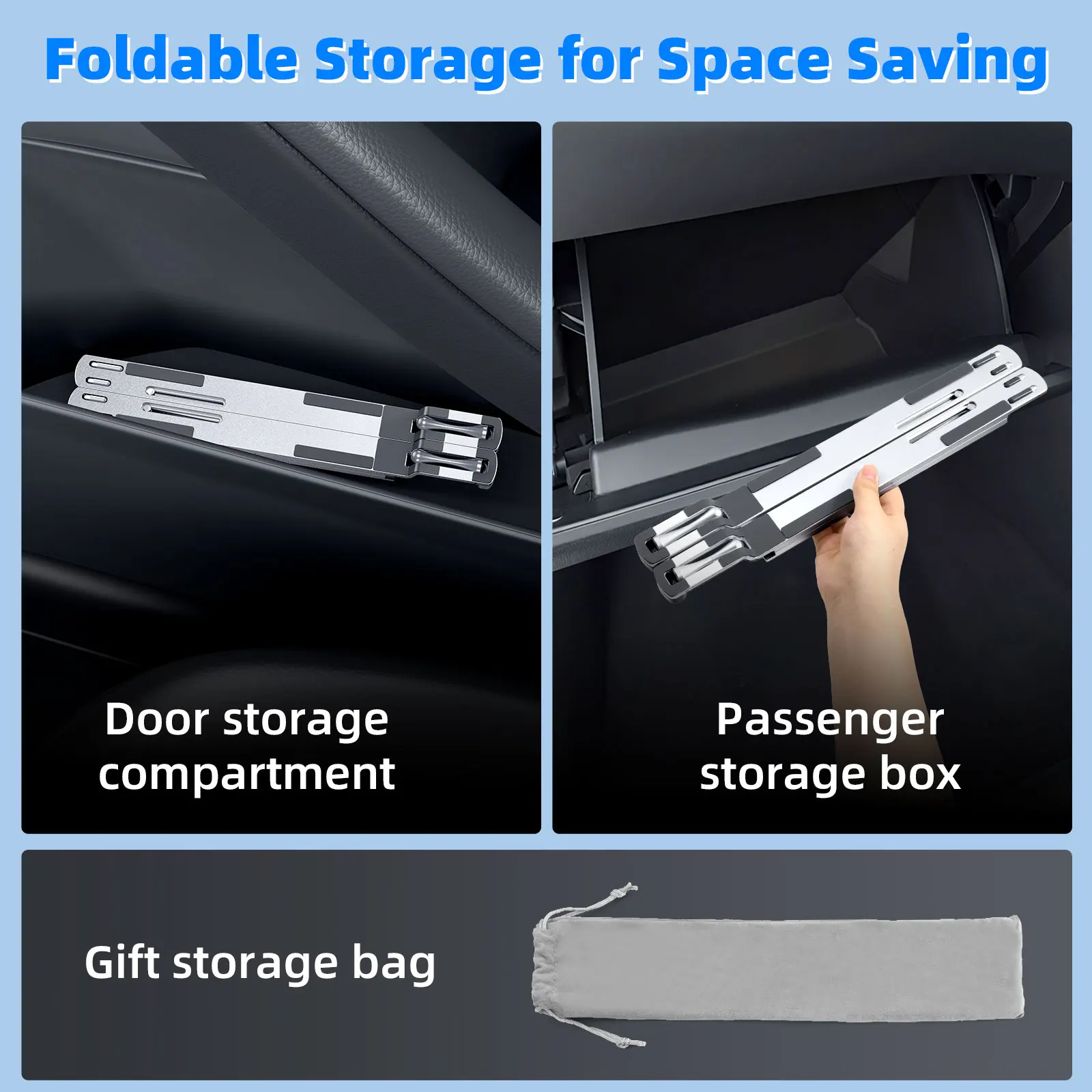 Eary Car Steering Wheel Laptop Stand 5-Levels Angle Adjustable Car Mount For Macbook iPad Mini Holder Car Essentials Accessories