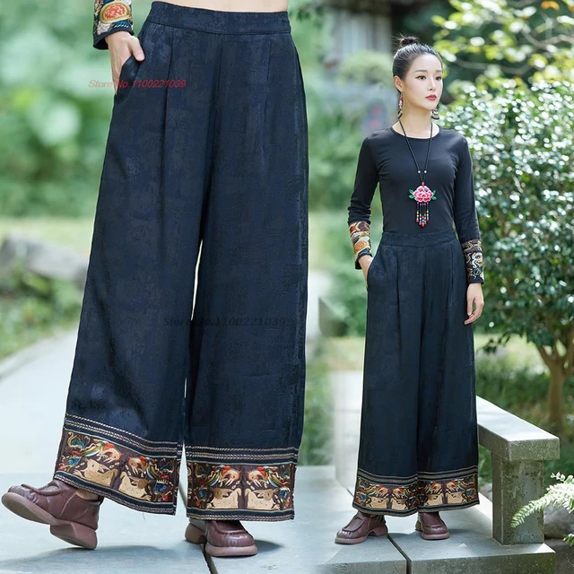 Printed Rajasthani Print Cotton Long Palazzo Pant, Waist Size: 42 at Rs 230  in Jaipur