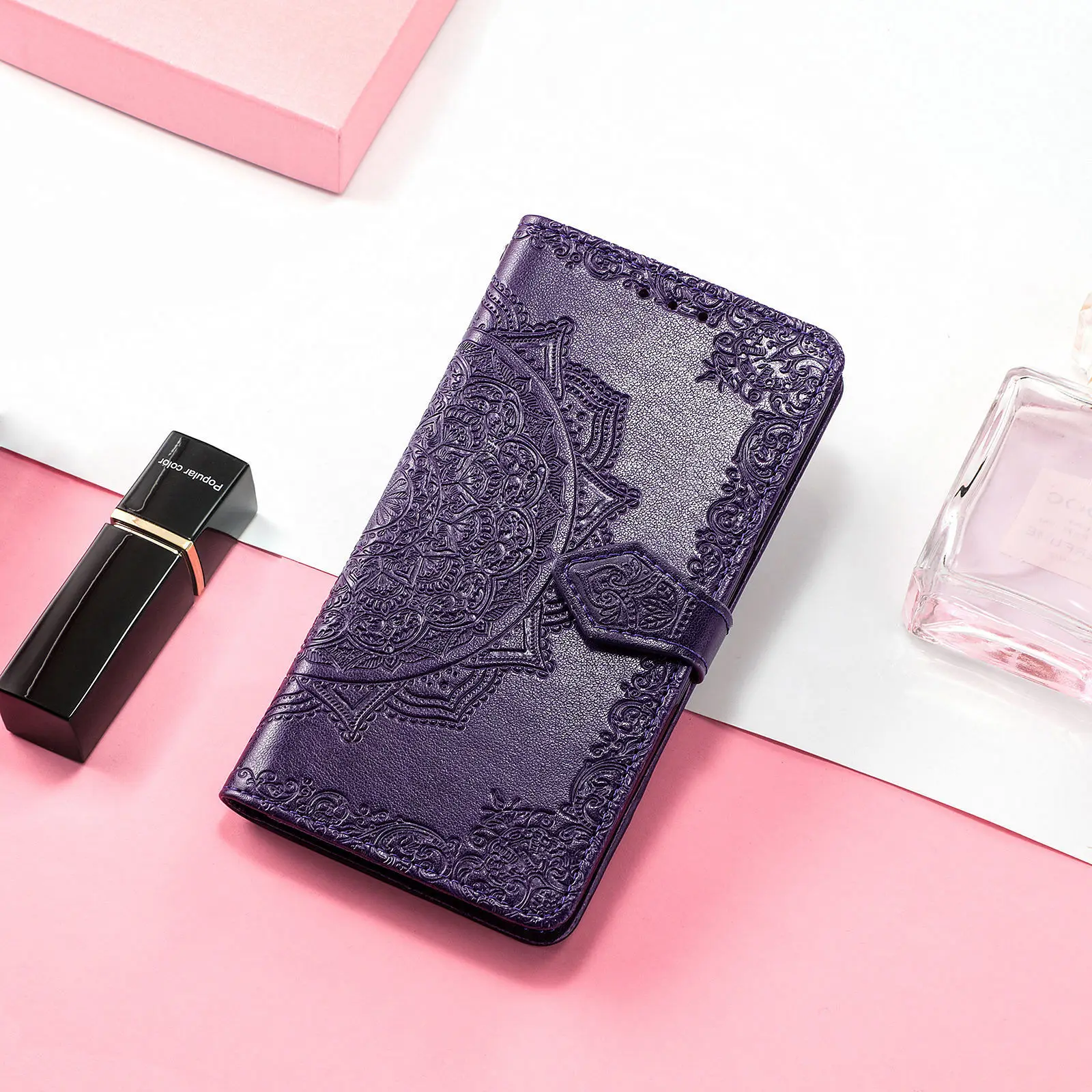 Elegant Flip PU Leather Wallet Case with Magnetic Card Slot Holder