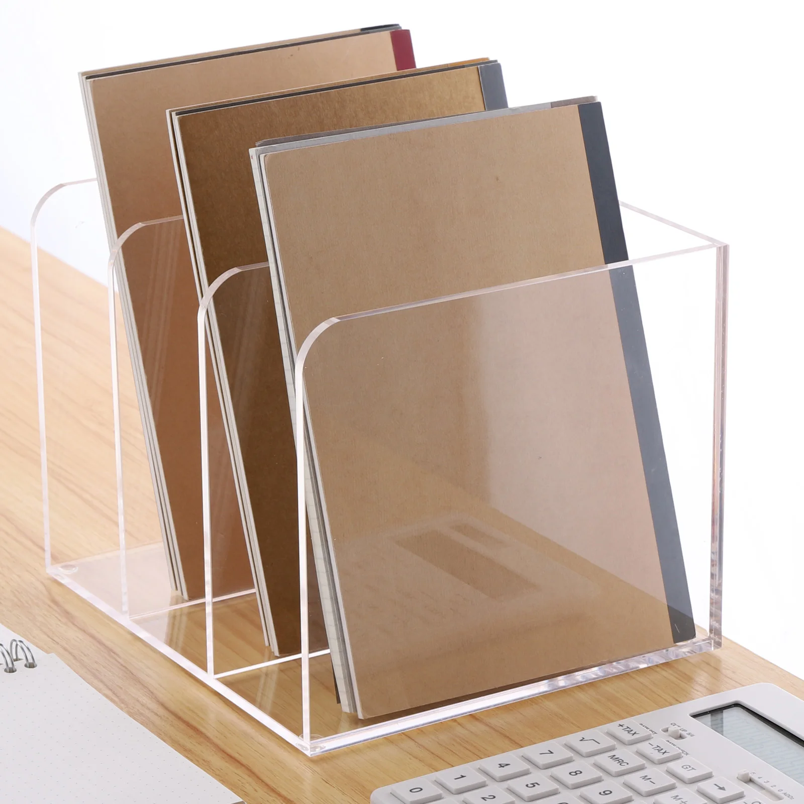 Acrílico Transparente Fácil Limpieza Portalápices Acrílico 3 Piezas - Organizador Escritorio Transparente Organizador Multifunción