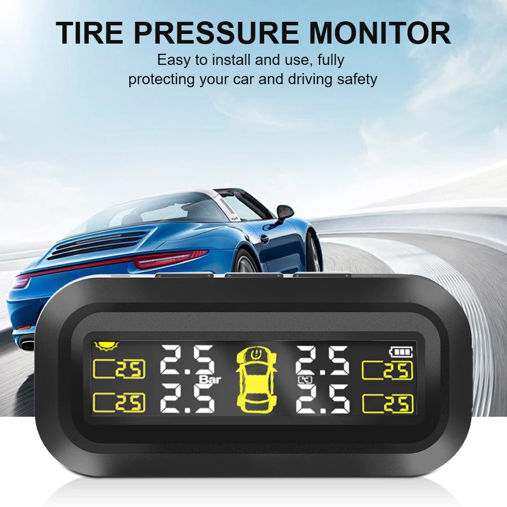 Enhanced Tire Pressure Monitoring System for Off-Road Vehicles - Solar/USB Powered Automobile Accessory