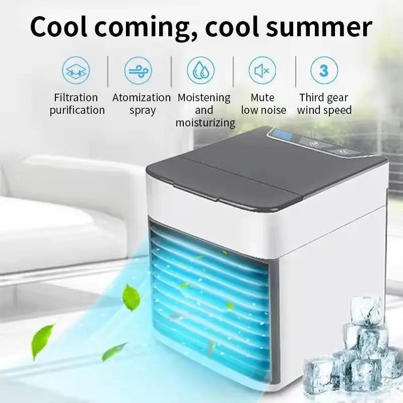 2023 New Usb Portable Colorful Air Conditioning Air Conditioner Air Cooler Fan Water Cooling Fan For Room Office Desk - Portable Cooler/air Conditioning Fan - AliExpress - Summer must-haves